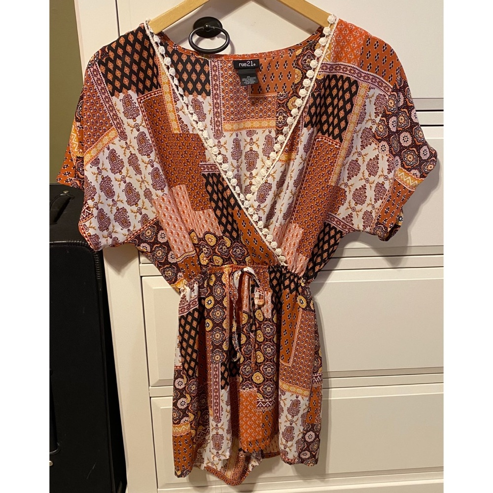 Rue 21 Hobo Patchwork Romper